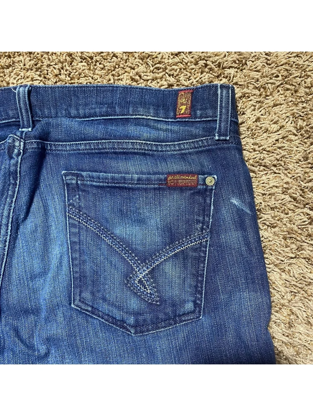 Vintage Y2K 7 For All Mankind Bootcut Jeans Blue 38x34